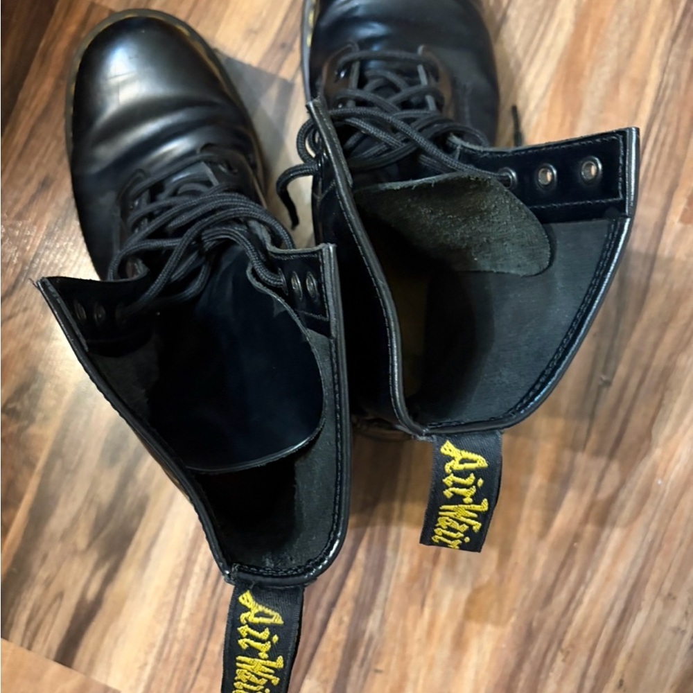 Dr. Martens Black Leather Lace-Up Boots